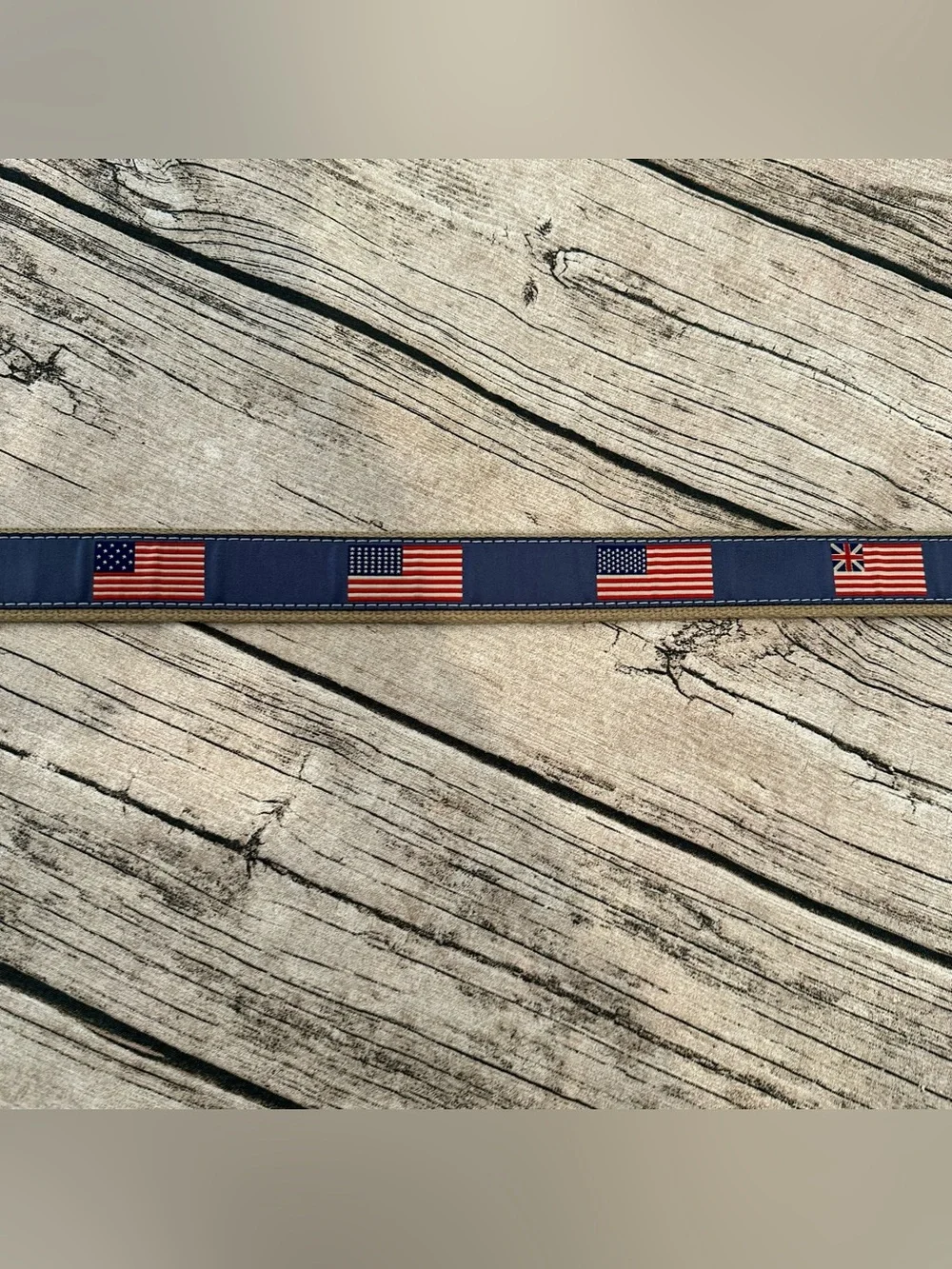 The Belted Cow Men’s Historical American Flags Ribbon Club Belt Size 34
